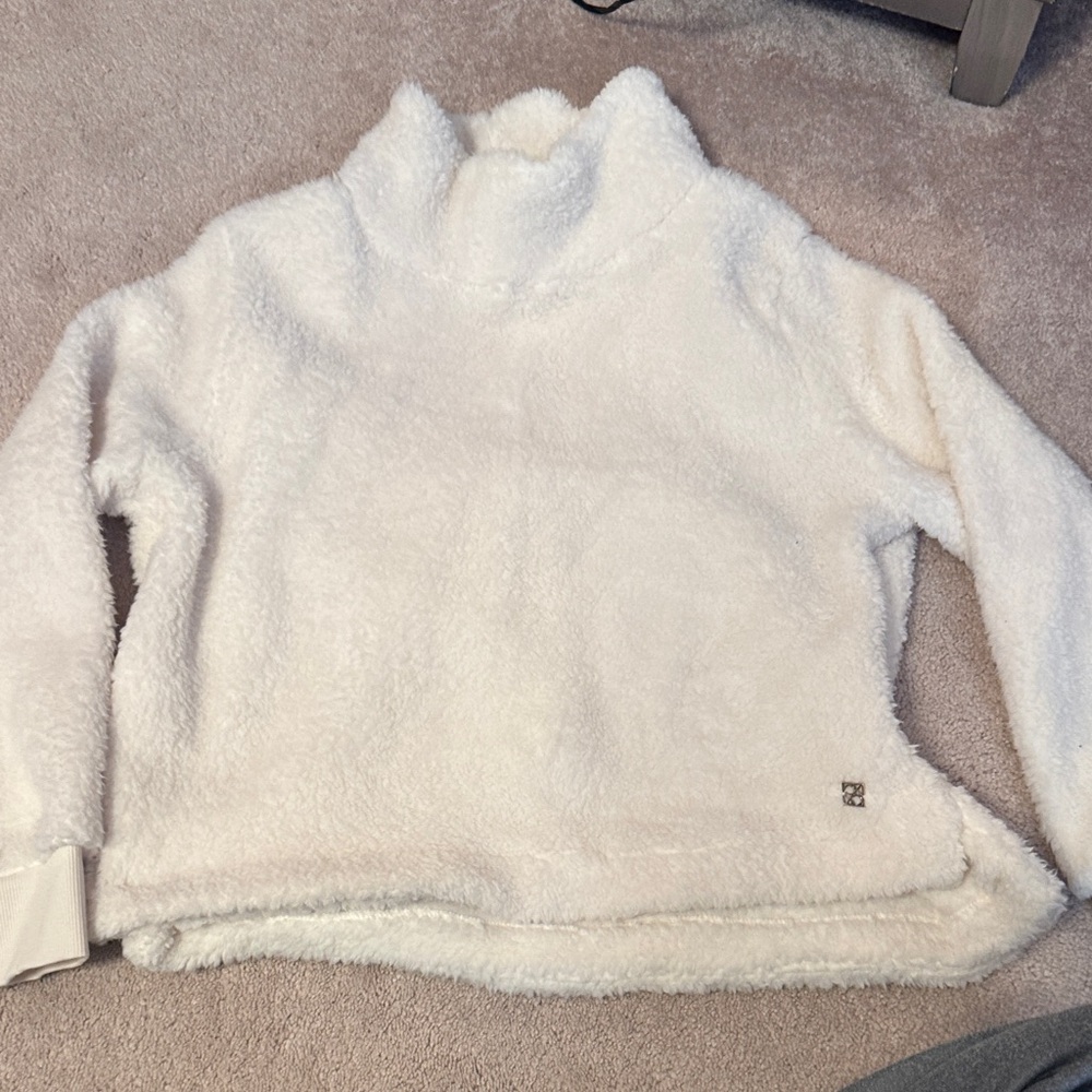 Calvin Klein White Mock Neck Sweater